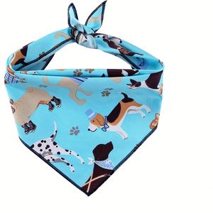 Triangle Soft Polyester Custom Dog <b>Bandana</b> Scarf Adjust Washable <b>Puppy</b> Scarf Bib Soft Polyester Dog Kerchief Accessories for Dog - Product Image 1