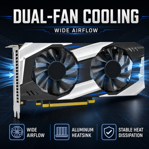 Carte graphique GTX 1060 5 Go GDDR5 160 bits, double ventilateur, GPU de jeu 4K pour PC de bureau, composants informatiques, 5G 5 Go GDDR5 VRAM sur 160 bits - Product Image 5