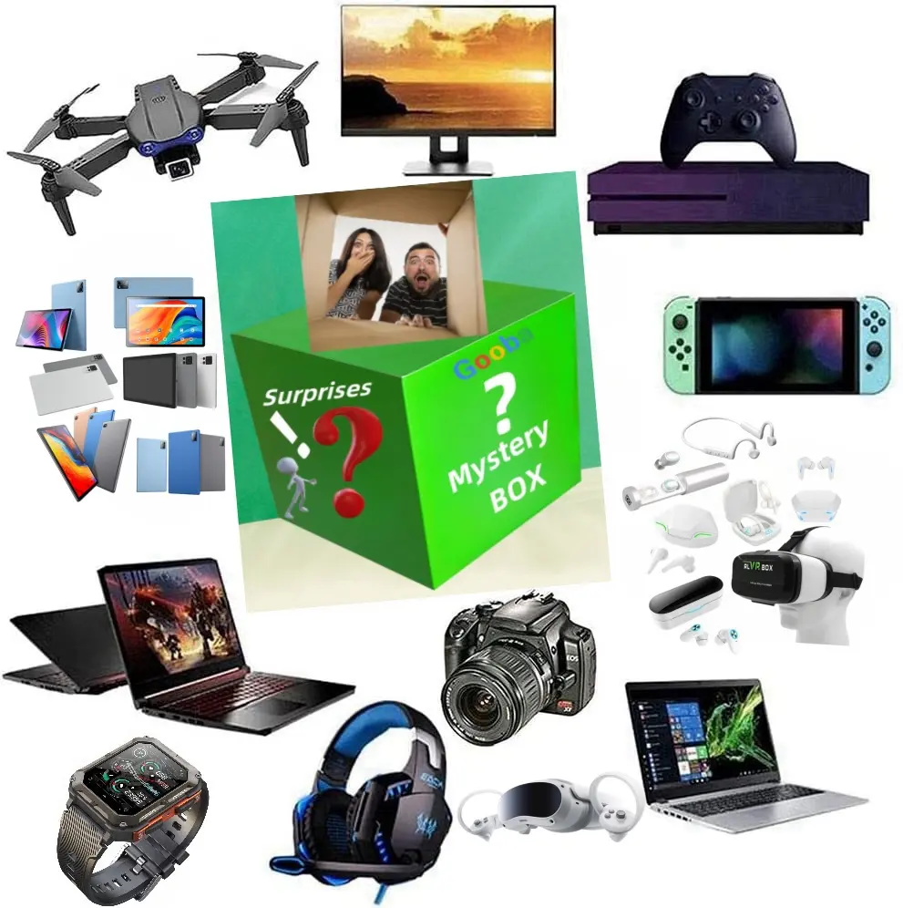 Mystery Box Blind Gift electronic product 100% susrprise may open: wireless Gaming earphones, Tablet ,Smart Watches,Drone