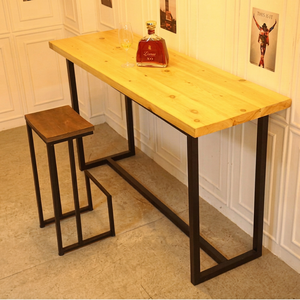 Sillas de Bar de Madera Maciza Ecológicas para Uso Comercial e Industrial con Estructura de Hierro, Garantía de 3 Años para Hoteles, Restaurantes y Cafés - Product Image 1
