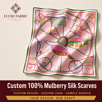 OEM / ODM Bandana carré 100% soie 65x65cm, tissé jacquard, imprimé numérique, motif tropical à lettres, pour femme, style décontracté, mariage, usage quotidien