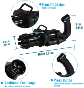 Pistolet à bulles électrique Jinming Gatling pour enfants, pistolet à bulles manuel à faire tremper et souffler <span class=keywords><strong>de</strong></span> savon et d'<span class=keywords><strong>eau</strong></span>, jouet pour activité <span class=keywords><strong>de</strong></span> fête - Product Image 4