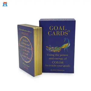 Free Sample Playing Card Custom Printing Personalized Design And LOGO Gold Edges Daily Positive Self Love Affirmation Cards