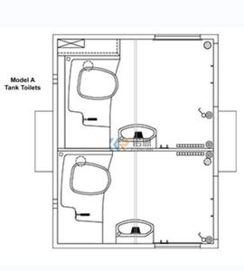 Douche mobile de luxe avec toilettes sur remorque, location de cabine publique, camping-car, caravane, salle de bain portable, toilettes - Product Image 3