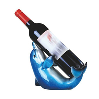 Artisanat en résine, série Océan, support à vin en forme de statue, décoration de la maison, décoration de fête, figurine de sirène, porte-bouteille de vin