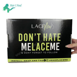 กล่องกระดาษพับได้พิมพ์ลายบรรจุภัณฑ์ลูกฟูกกล่องจดหมายกล่องของขวัญเครื่องประดับมันวาวติดโลโก้ตามต้องการสำหรับวิกผม - Product Image 2