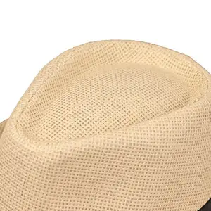 कस्टम लोगो बच्चों बच्चों गर्मियों में समुद्र तट भूसे टोपी जाज पनामा चरवाहे फेडोरा टोपी आउटडोर लड़कियों को लड़कों सूरज टोपी
