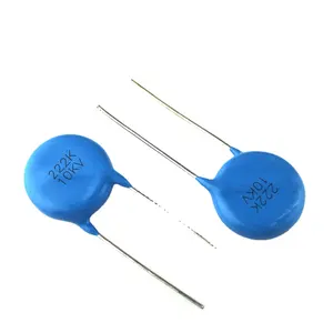 Condensatore a disco ceramico blu ad alta tensione di vari 1KV 6KV 10KV 15KV 20KV 25KV 30KV 40KV 50KV