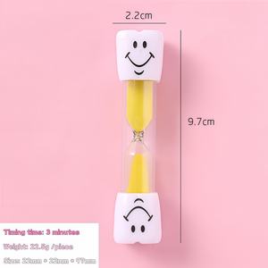 맞춤형 도매 수제 모던 스마일 모양 모래시계 타이머 1/2/3/5분 간격 다양한 색상 패턴 ABS 소재 - Product Image 6