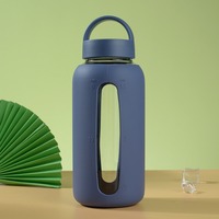 Vaso Térmico de Vidrio Borosilicato de 800 ml, Tapa de Silicona a Rosca, Antiderrames, Resistente al Calor, Diseño Minimalista, Apto para Lavavajillas
