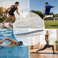 Semelles intérieures personnalisées amortissantes, antibactériennes, avec coussinets et soutien de la voûte plantaire, orthopédiques, vente en gros pour chaussures de sport