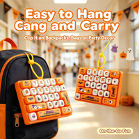 Clavier mécanique anti-stress créatif et mignon pour Halloween, 26 touches, jouet anti-stress, porte-clés, pendentif pour sac à dos, cadeau promotionnel