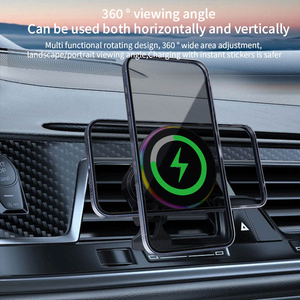 Nouveaux produits 2025 – Support de téléphone magnétique sans fil 15W pour voiture, fixation rapide sur tableau de bord ou grille d'aération pour téléphones mobiles - Product Image 5