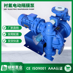 Bomba de Diafragma Eléctrica con Revestimiento de Fluoropolímero DBY-40, Potencia de 22 kW, Altura de Elevación de 40 m, Tipo de Bomba Rotatoria y de Chorro, Bomba Química Resistente a la Corrosión - Product Image 2