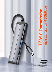 Base <span class=keywords><strong>de</strong></span> Conexión Multifunción USB-C LDNIO DS-56H, PD100W, USB-C Tipo-C a PD3.0, HDMI, USB2.0, Puerto <span class=keywords><strong>de</strong></span> Datos SD TF - Product Image 6