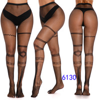 Collants sexy en dentelle de nylon de style boîte de nuit Bt806, résille araignée, collants matures