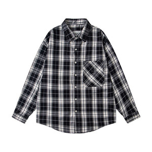 <span class=keywords><strong>Chemise</strong></span> à <span class=keywords><strong>carreaux</strong></span> vintage décontractée à manches longues avec poche unique en flanelle respirante et résistante à l'usure pour homme – Collection Automne - Product Image 2