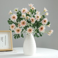 Buket Bunga Gerbera Sutra Buatan Berkualitas Tinggi untuk Dekorasi Ruangan, Kamar Tidur, Grosir, Ukuran Kecil, Natal, Paskah