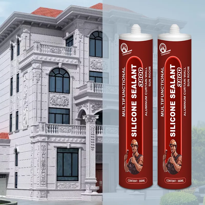 HR3800 Structural Sealant Construction Neutral Rtv Exterior Wall Large Plate Glass Clear Waterproof Silicone Adhesives Sealants
