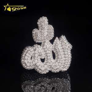 Anel Masculino de Moissanite com Design em Promoção, Passa no Teste de Diamante, Anel Hip Hop Iced Out Banhado a Ouro S925 - Product Image 1