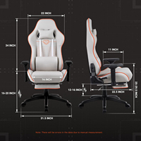Échantillon gratuit de chaise de jeu de course ergonomique brodée Anji Cool Design avec accoudoirs 4d personnalisés chaise de jeu de massage marques OEM