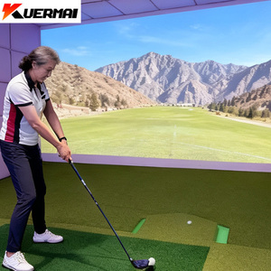 Ticari kapalı kullanım için kızılötesi dokunmatik ekranlı KUERMAI etkileşimli AR <span class=keywords><strong>Golf</strong></span> simülatörü - Product Image 3