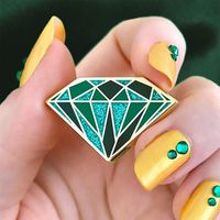 Pin de Esmalte Personalizado con Diamantes, Chapado en Oro, para Decoración de Mochilas, Regalo