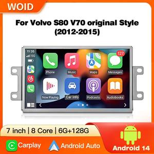 Lecteur multimédia Android 14 Carplay STWEI, écran de style automobile d'origine pour <span class=keywords><strong>Volvo</strong></span> S80 <span class=keywords><strong>V70</strong></span> XC70 2012-2015, DSP GPS stéréo Bluetooth - Product Image 2