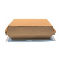 Boîte à hamburgers en carton jetable de qualité alimentaire, emballage en carton ondulé