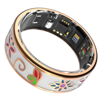 Bague connectée intelligente en émail pour Android et iOS : Suivi de la fréquence cardiaque, de l'oxygène sanguin, de la pression artérielle, du sommeil, des pas et de la forme physique, étanche IP68