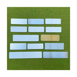 Rts thăng hoa nhôm văn phòng nameplates Bạc/Vàng Tên tấm trống kim loại <span class=keywords><strong>name</strong></span> tag nhãn cho DIY tên nơi 1x3 2x4 - Product Image 6