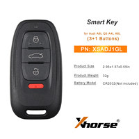 Clé intelligente sans fil Xhorse XSADJ1GL VVDI 754J pour Audi 315/433/868MHZ A6L Q5 A4L A8L avec coque de clé