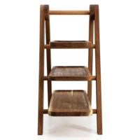 Plateau de service en bois à 3 niveaux Présentoir alimentaire rectangulaire rustique Support pour cupcakes et charcuteries pour décoration de table à dessert de mariage