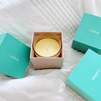 Boîtes cadeaux carrées de luxe blanches et dorées pour bougies, emballage haut de gamme en deux parties pour bougies de 10 oz