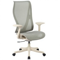 Chaise de bureau ergonomique Henglin en maille respirante, noire, dossier mi-haut, hauteur réglable, pivotante, accoudoirs réglables, structure en alliage d'aluminium