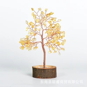 <b>Crystal</b> <b>Tree</b> Natural Stone Handmade Decor Home Office Gift Ornament - Product Image 3