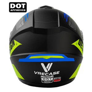 Casco Integrale per Moto Certificato DOT con Visiera Trasparente + Parabrezza Nero Integrato, Casco di Sicurezza Integrale per Motociclisti - Product Image 4