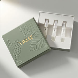Caja de muestra de perfume personalizada de 3 piezas Embalaje superior-inferior de lujo para viales de <span class=keywords><strong>viaje</strong></span> de 2ml/3ml/5ml Juego de regalo de marca - Product Image 1