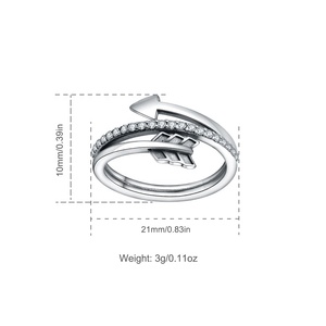 Isunni Mâle Bague Flèche Design Vintage En Argent Sterling Oxydé 925 Anneaux Pour Hommes - Product Image 2