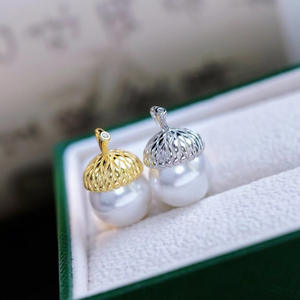 S925 Silver Pendant with 10-13mm Round Beads DIY Gorgeous <b>Jade</b> Necklace & Accessories Empty Stand 31128 - Product Image 2