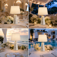 Lampe de bureau sans fil flexible, élégante et moderne, style luxe léger, avec décor en marbre, pour la maison, les mariages, l'extérieur et la plage