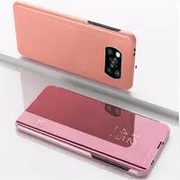 Visualizza Flip Phone Case per Redmi Note 8T 9 Pro 11T 5G 9A 9C K20 Smart Mirror Coque per Xiaomi Poco X3 NFC 11 M3 10T Lite Cover