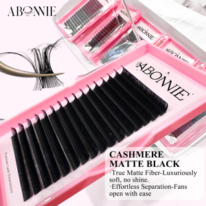 Abonnie Wholesale Cashmere Lash Extension De <span class=keywords><strong>Cils</strong></span> <span class=keywords><strong>Bouquet</strong></span> Lash Trays Matte Black Cashmere Velvet Lash Trays - Product Image 1