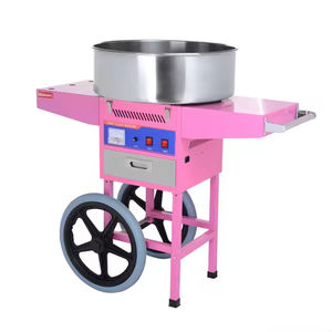 Carro de bruja de máquina de malvavisco rosa de acero inoxidable comercial de gran capacidad - Product Image 1