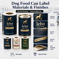 Étiquettes personnalisées de luxe en vinyle texturé, écologiques, durables, imperméables, avec gaufrage à chaud doré, imprimées à la machine pour animaux de compagnie haut de gamme (chats et chiens)