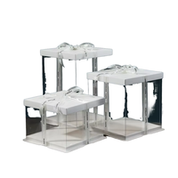 Qibai nouvelle boîte à gâteau transparente pour la cuisson et l'emballage de gâteaux ronds boîte à gâteau monocouche boîte d'emballage