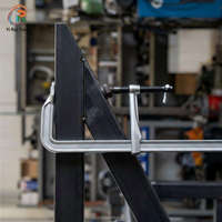 Pince en F professionnelle à poignée en T, réglable par vis, robuste, en métal, pour soudure, tuyauterie, fabrication de tubes en acier, atelier, vente en gros