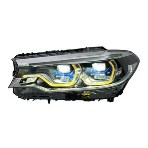 Faro a Doppio Colore SJC per BMW Serie 5 F90 G30 G38 2018-2020, Modificato con DRL Giallo e Bianco, Fari Abbaglianti e Anabbaglianti - Product Image 6