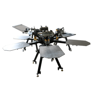Impresora de Serigrafía Rotativa para Camisetas SM8-4050E KC de 8 Estaciones y 8 Colores con Operación Manual, Nueva Impresora de Etiquetas con 1 Año de Garantía - Product Image 2