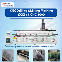 Fresadora CNC para orificios de cerraduras de puertas, copiadora de perfiles de aluminio y PVC, equipo para taladrar orificios de drenaje de ventanas CNC
